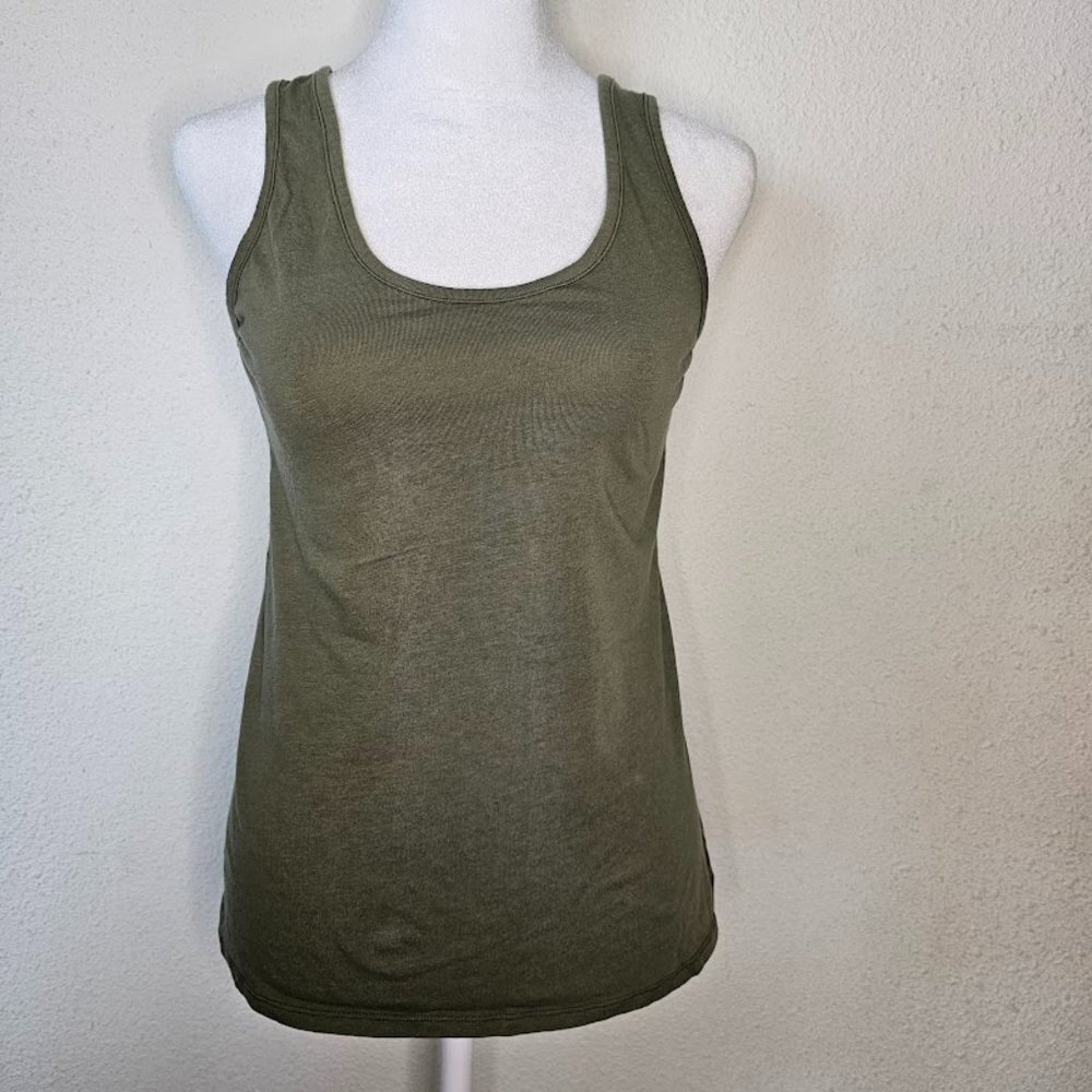 Lucky Brand Tank Top Soft Stretch Tag Free Army Green Women's Small